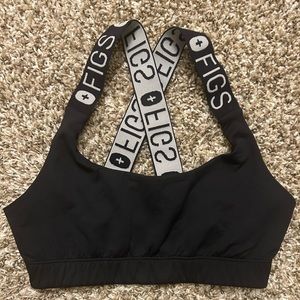 FIGS black and white/gray sports bra size S